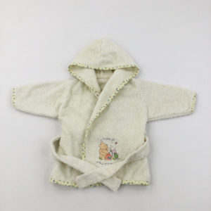 0-3-months Mothercare Winnie The Pooh Yellow Dressing Gown - A Little Wash Worn