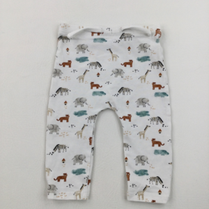 3-6-months Matalan Wild Animals White Leggings