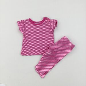 newborn-1st-size-up-to-1-month Primark Spotty Pink & White T-Shirt & Leggings