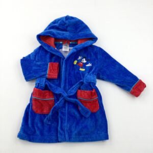 2-3-years Disney Store Mickey Mouse Blue & Red Fleece Dressing Gown (3 Years)