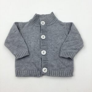 0-3-months - Grey Knitted Cardigan