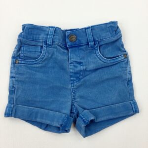 12-18-months Next Blue Denim Shorts - Adjustable Waist