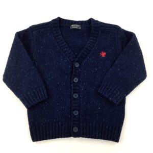 12-18-months Next Navy Speckled Knitted Cardigan