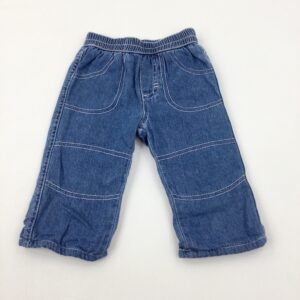 3-6-months George Denim Effect Cotton Lined Trousers