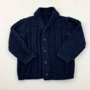12-18-months Matalan Navy Knitted Cardigan