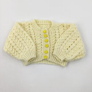 0-3-months Suns Yellow Knitted Cardigan