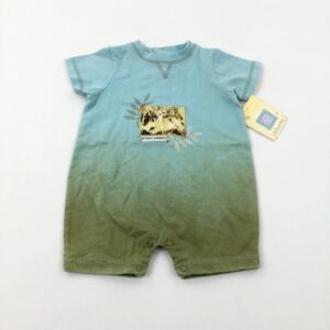0-3-months Little Me 'My Safari Adventure' Blue Romper - Brand New With Tags