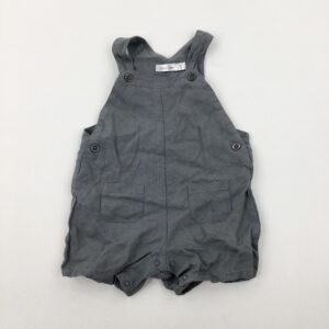 3-6-months Charcoal Grey Short Dungarees