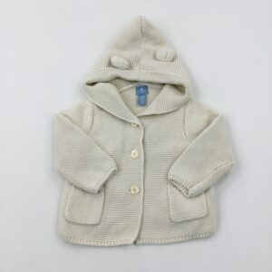 6-9-months GAP Cream Knitted Hoodie