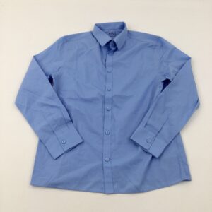 13-14-years M&S Blue Long Sleeve School Shirt