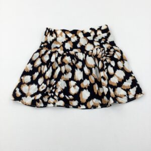 5-6-years George Patterned Tan & Black Floaty Skirt