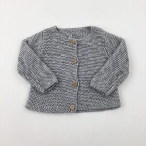 9-12-months Nutmeg Grey Knitted Cardigan
