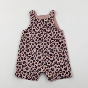 12-18-months George Animal Print Pink Cord Short Dungarees