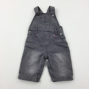 0-3-months Black Long Denim Dungarees