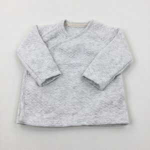 6-9-months George Light Grey Quilted Wrap Around Cardigan