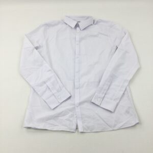 14-15-years M&S Whie Long Sleeve School Shirt