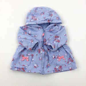 3-6-months George Flowers Light Blue Zip Through Hoodie