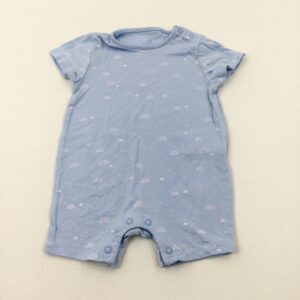 0-3-months Next Clouds Light Blue Cotton Romper