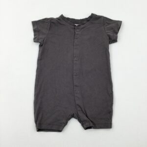 3-6-months H&M Charcoal Grey Jersey Romper