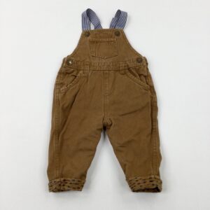 3-6-months Mini Club Tan Lined Dungarees