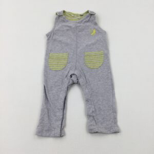3-6-months Tom Tailor 'First Steps' Grey & Yellow Jersey Dungarees