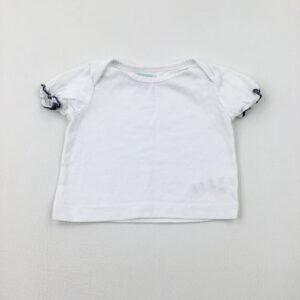 0-3-months Lilly & Sid White Cotton T-Shirt
