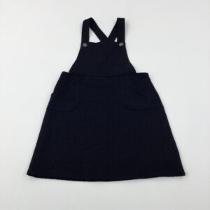 6-7-years George Textured Black Dungaree Dress