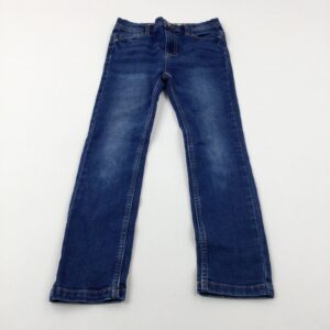 8-9-years Primark Mid Blue Denim Jeans - Adjustable Waist