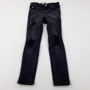 8-9-years New Look Distressed Black Denim Jeans