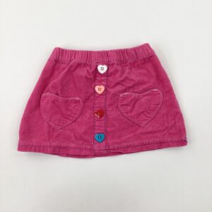 9-12-months George Hearts Pink Cord Skirt