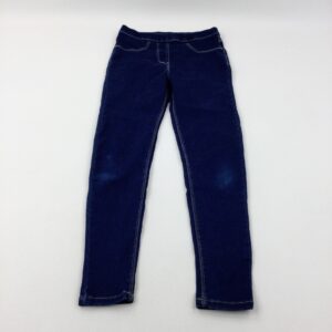 10-11-years George Dark Blue Denim Jeggings (slightly faded on knees)