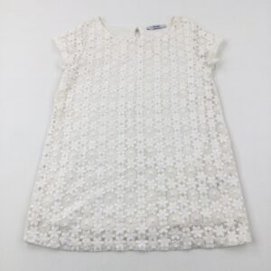 10-11-years George Flowers Embroiderd White Dress