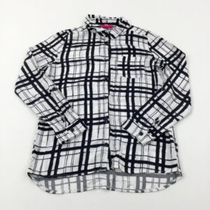 10-11-years Primark Black & White Checked Long Sleeve Shirt