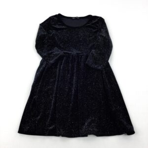 10-11-years Candy Couture Sparkly Black Velour Party Dress