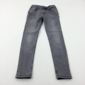 10-11-years Primark Light Grey Denim Jeans - Adjustable Waist