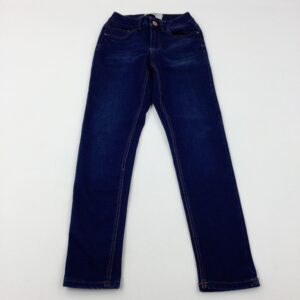 11-12-years New Look Dark Blue Denim Jeans - Adjustable Waist