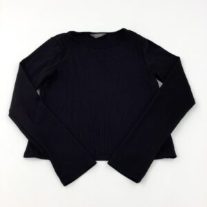 11-12-years Primark Textured Black Long Sleeve Top