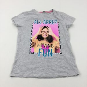 11-12-years Pep & Co 'All About Having Fun' Girl Grey T-Shirt