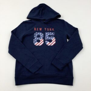 11-12-years La Redoute 'New York 85' Navy Hoodie