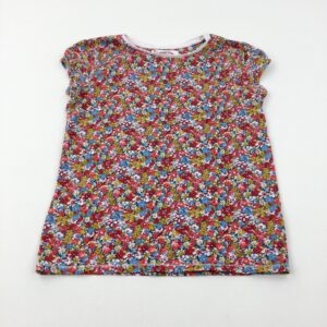 11-12-years TU Flowers Colourful Cotton T-Shirt