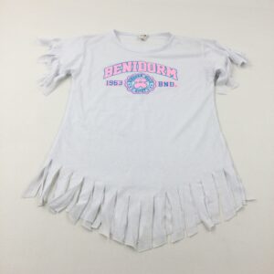 12-13-years - 'Benidorm' Tassels White T-Shirt