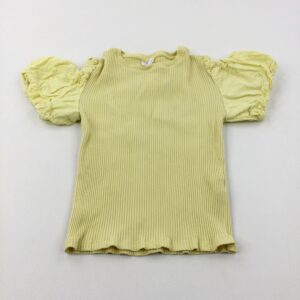 13-14-years Zara Textured Yellow Cold Shoulder Top (tiny mark on front)