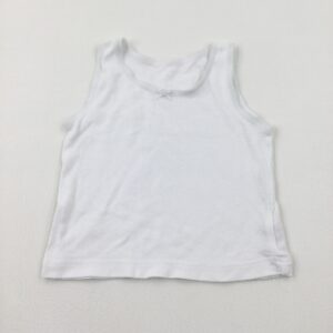 18-24-months Nutmeg White Cotton Vest