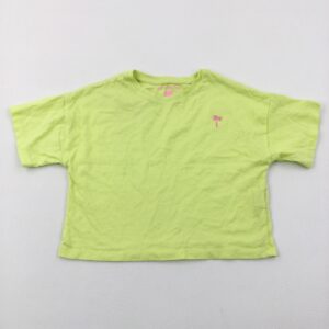 4-5-years F&F Palm Tree Motif Lime Green Cropped T-Shirt