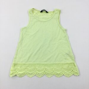 7-8-years Primark Patterned Embroidered Yellow Vest Top