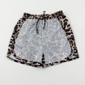 8-9-years Animal Print Sequinned Shorts