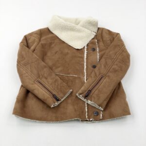 9-10-years Vertbaudet Tan Suede Effect Fleece Lined Jacket