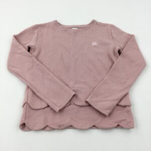 11-12-years No Added Sugar - Motif Dusky Pink Scallop Hem Sweatshirt