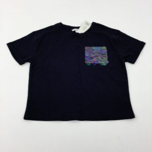11-12-years Evie Angel Sequinned Black T-Shirt - Brand New With Tags