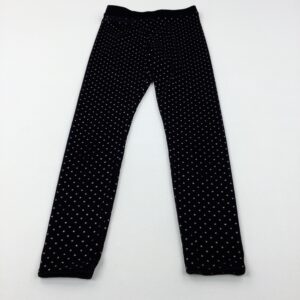 11-12-years F&F Glittery Black Velour Leggings